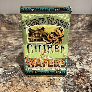 Vintage Ginger Waffle Tin
